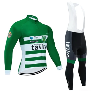 

2020 tavira Cycling Jerseys Men's Long Sleeve Bike Shirts Winter Fleece Cycling TEAM Clothing Mountain Bike jacket Maillot wear