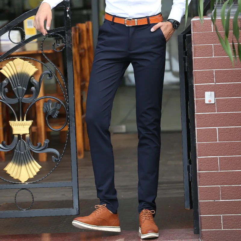 

Autumn And Winter Men'S Wear Men Solid Color Slim Fit Casual Pants Brand Men's Trousers Fashion Pants