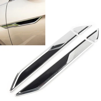 

Car Side Door Air Vent Fender Cover Trim For Volkswagen VW Atlas 2017 2018 2019 ABS Plastic Chrome with logo