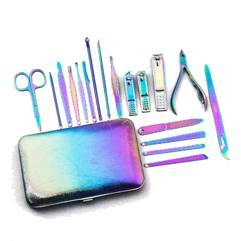 

18Pcs/Set All Complete Manicure Set Professional Nail Clipper Kit of Pedicure Tools Paronychia Nippers Trimmer