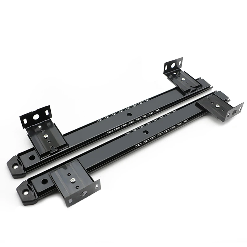 Drawer Rail Keyboard Slide,2Pcs//Set Keyboard Slide Kit Computer Desk Drawer Tray Track Rail Accessory Black
