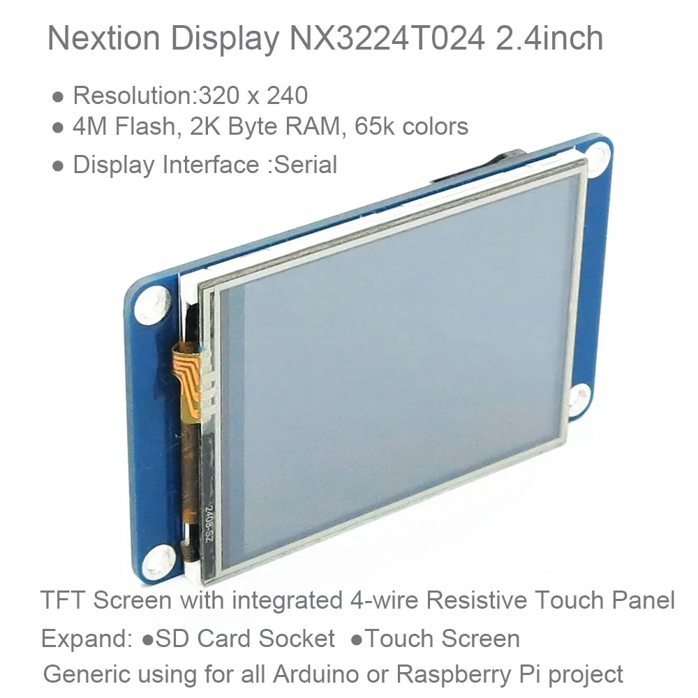 Inteligente e Resistente para Arduino Touch de 2.4 Nextion Tela ''uart Módulo Lcd Raspberry pi Esp8266 Fz1716 Hmi - Image 3