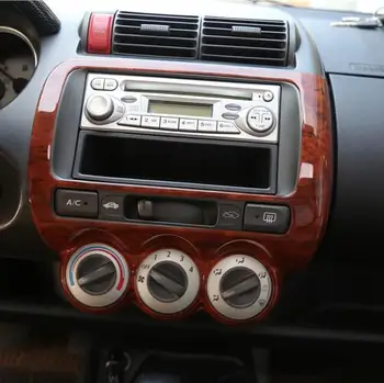 

Peach Wood Carbon Fibre Interior Center Console Window Door Handle Dashboard Decorated For Honda Fit Sedan 2004 05 06 07 CAA294