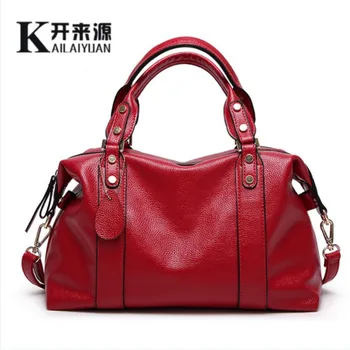 

100% Genuine leather Women handbag 2019 New The trend of all-match Fashion Handbag Shoulder Messenger Handbag