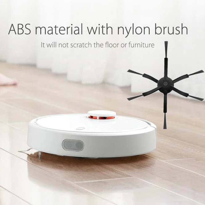 8 шт 6 рук боковые щетки для Xiaomi/Roborock S50 S51 S55 робот пылесос части щетки аксессуары боковая щетка(черный