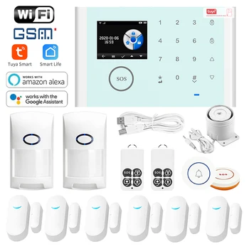 

Smart Home WIFI GSM Security System Kit APP Control With Auto Dial Motion Detector Sensor Burglar Wireless Home Alarm System