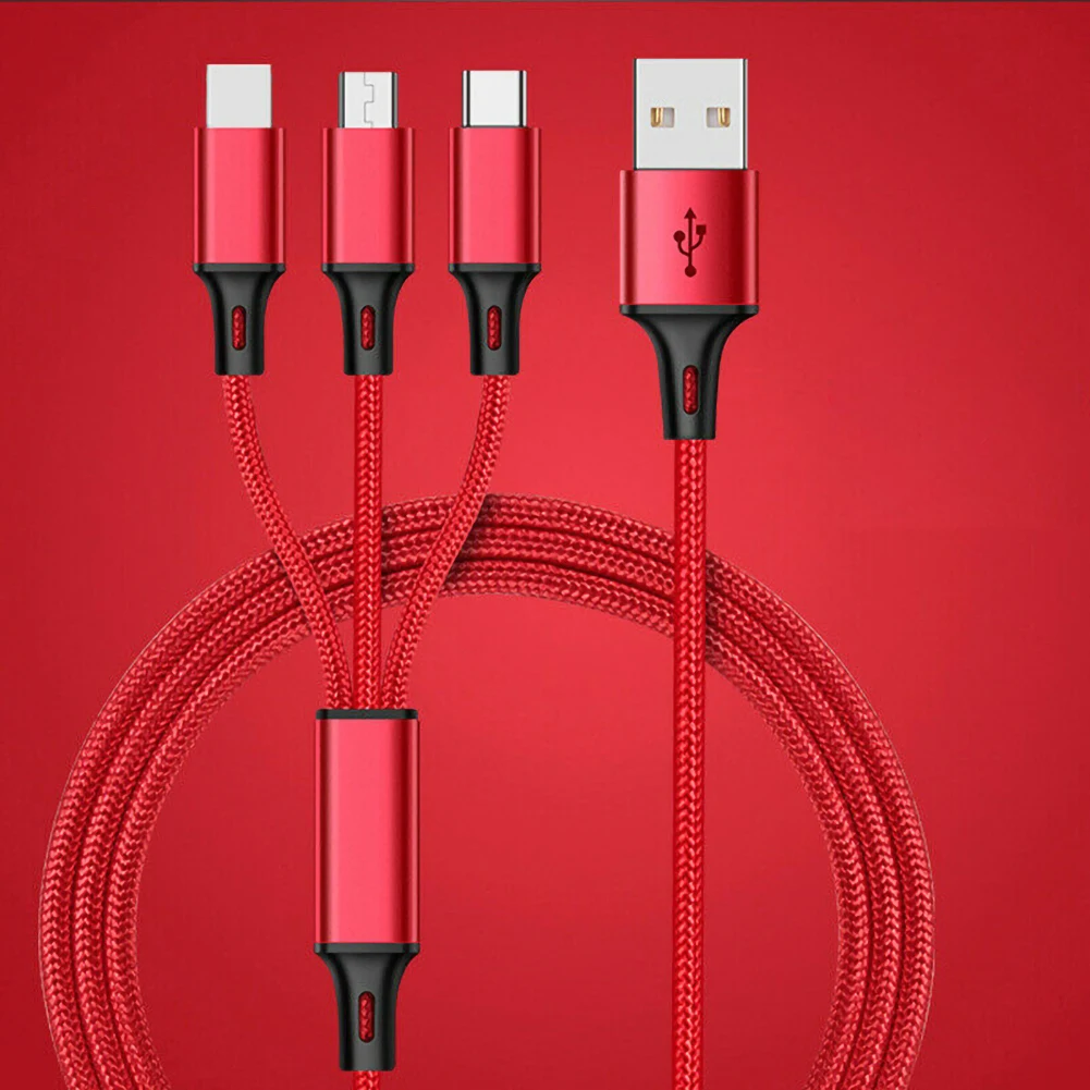 Usb кабель для зарядки Универсальный 3 в 1 Многофункциональный зарядный шнур для сотового телефона