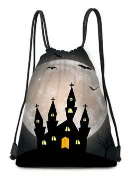 

Halloween night Castle gift bag jewelry Moonlight bat bundle pocket