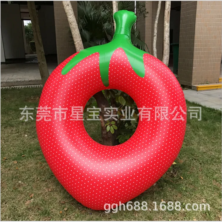 Customizable PVC Inflatable Water Sports Supplies Strawberry Swim Ring Floating Row Welcome to Plans to Sample Customizable