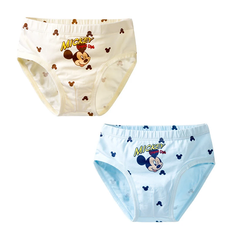 Children Underpants Lovely Cartoon Mickey Pattern Cotton Underwear for Boys Girls Soft Breathable Knickers 3-8 Years Kids Briefs - Цвет: A