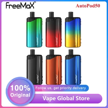 

Original Freemax AutoPod50 VW Vape Pod Kit with 2000mAh Battery 4ml Pod & Adopts first Double Mesh Coil E-cig Vape Kit VS Drag X