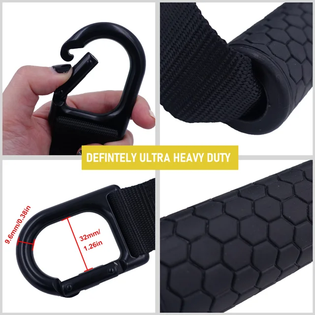 Heavy Duty Gym Handles Solid ABS Cores with Carabiner for Cable Machine Attachment Lat Pulldown Home Fitness Workout Accessories 4