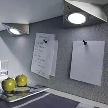 1 шт. 220 В светодиодный светильник из нержавеющей стали под шкаф светильник треугольная кухонная лампа светильник для шкафа Шкаф светильник