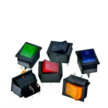 Pino do interruptor de balancim de kcd4 ligado-fora 4/6 com interruptor da lâmpada 16a 250v 31x25mm equipamento elétrico do interruptor de alimentação