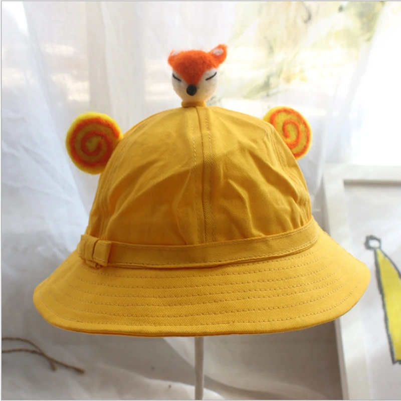 Детская и audlt вязаная шляпа с бантом хлопок Тонкая шляпа мультфильм шерсть фетр Маленькая желтая шляпа детский тент Рыбацкая шляпа