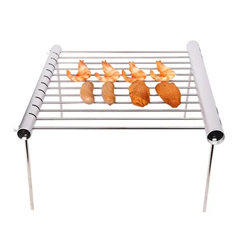 

Camping BBQ Grill Mini Pocket Campfire Barbecue Grill Portable Outdoor BBQ Rack Wire Meshes Household Friends Gather Barbecue
