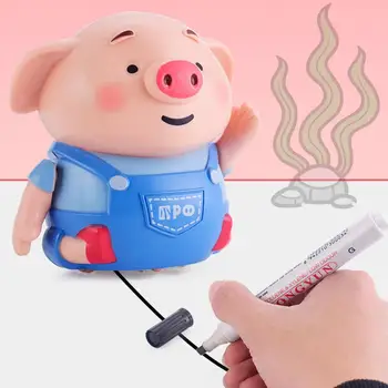 

Line Sensing Cute Piglet Toy Electric Automatic Induction Road Recognition Doll Toy with Light Music for Children