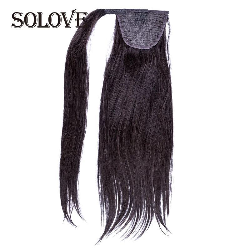 100 г прически для конского хвоста из человеческих волос Remy прямые европейские 100%