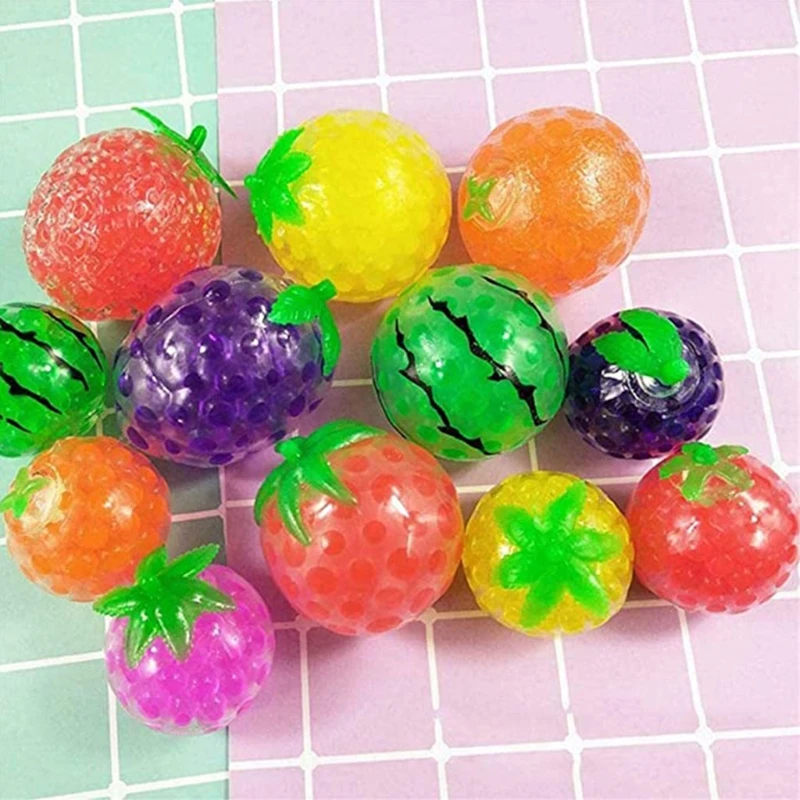 panic pete 1pcs Clear Stress Balls Colorful Ball Autism Mood Squeeze Relief Healthy Toy Funny Gadget Vent Toy Children Christmas Gift mesh stress ball