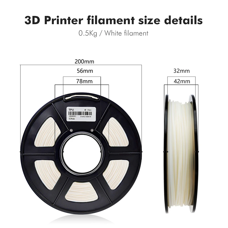 DIY 3d Принтер Нити гибкие ТПУ прозрачные 1,75 мм пластиковые резиновые расходные материалы материал 0,5/кг с катушкой Быстрая