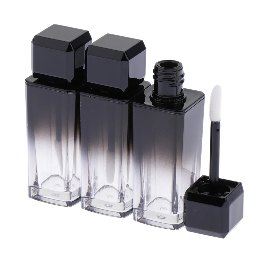 3 Pack Beauty Lip Gloss Tubes 10ml, Plumping Lip Gloss Container Bottle, Refillable, Reusable for Travel Home DIY Salon