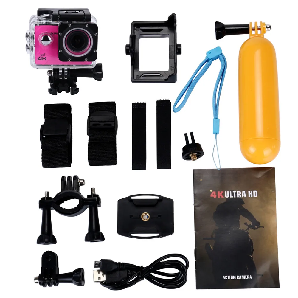 Ультра 4K Full HD 1080P Водонепроницаемая DVR камера WiFi Cam видеокамера DV Action 20 мегапикселей широкоугольный объектив поддерживает sd-карту