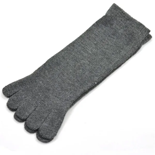 4 Casual Breathable Men Five Finger Toe Socks Solid Long Ankle Cotton Socks New - Цвет: 4