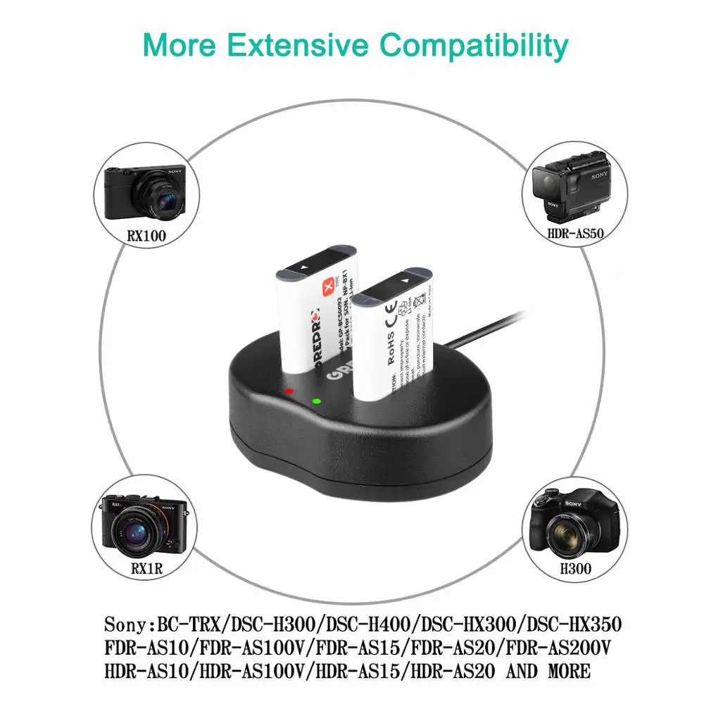 GREPRO NP-BX1 NP BX1 Батарея& USB Dual Зарядное устройство для SONY DSC RX1 RX100 RX100iii HX300 HX400 HX50 HX60 M3 M2 RX1R WX300 GWP88 AS15