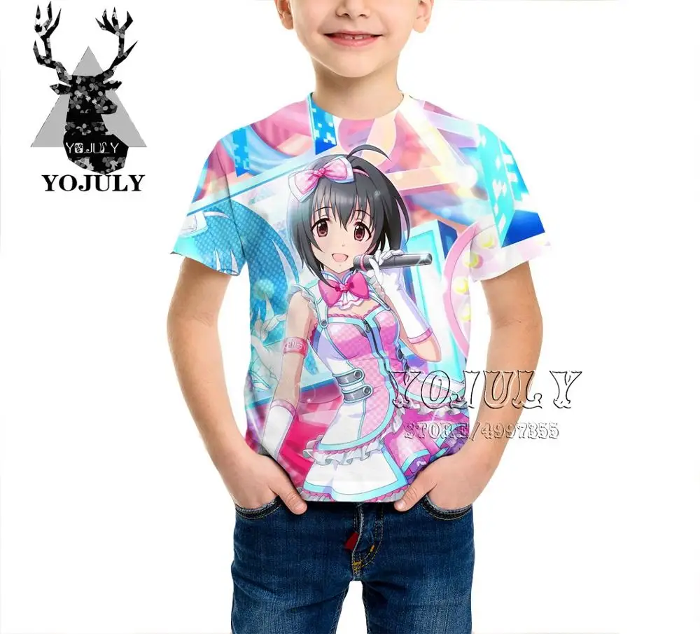 YOJULY/детская одежда Idol Master, Детская футболка с 3d принтом Золушки для девочек и мальчиков Лидер продаж, модные футболки A468 - Цвет: 7