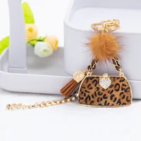 Cute Leopard Handbag Keychain