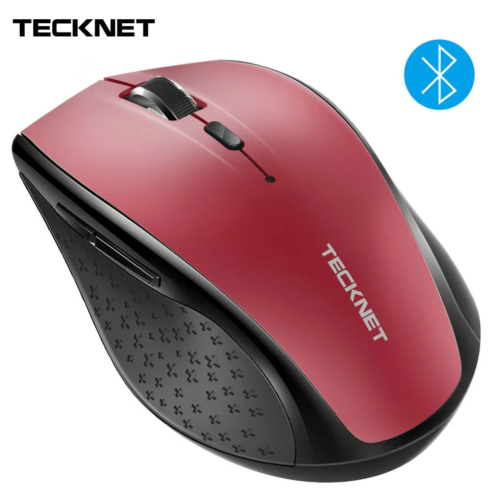TeckNet беспроводная Bluetooth мышь BM308 красная 2 4 GHz компьютерная 1600 точек/дюйм 3000 для Huawei