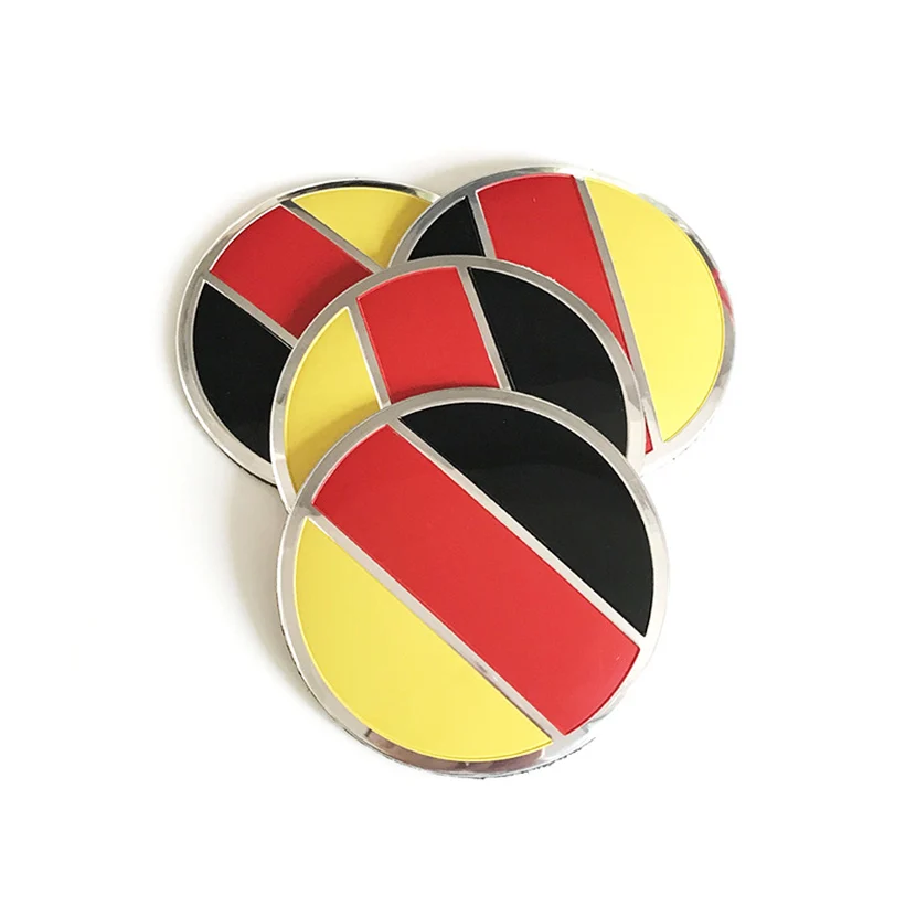 4pcs/set Alloy 56mm Germany Flag Car Wheel Center Hub Caps Sticker Accessories For Mercedes VW Range Rover Porsche Chevrolet BMW |