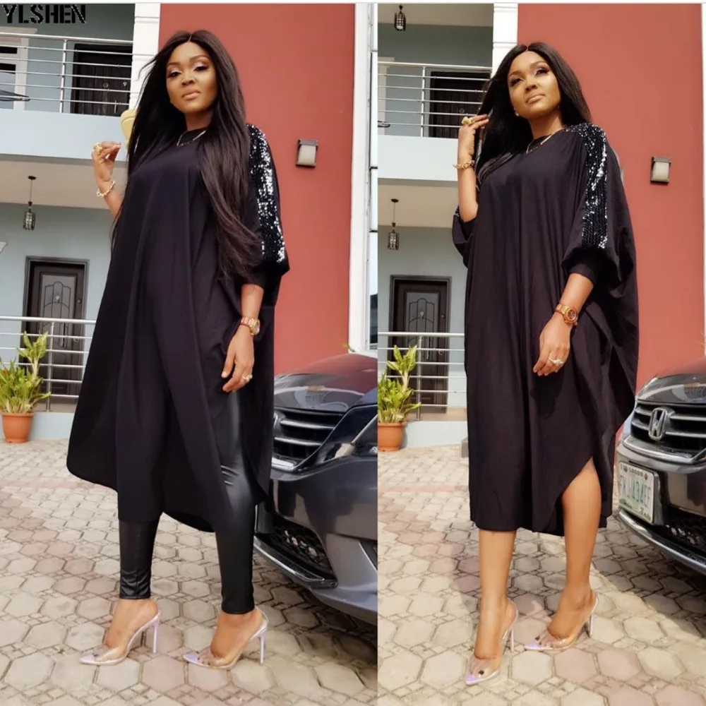 African Dresses For Women Dashiki Sequined African Clothes High Quality Grand Boubou Africain Fashion Africa Dress For Ladies 02