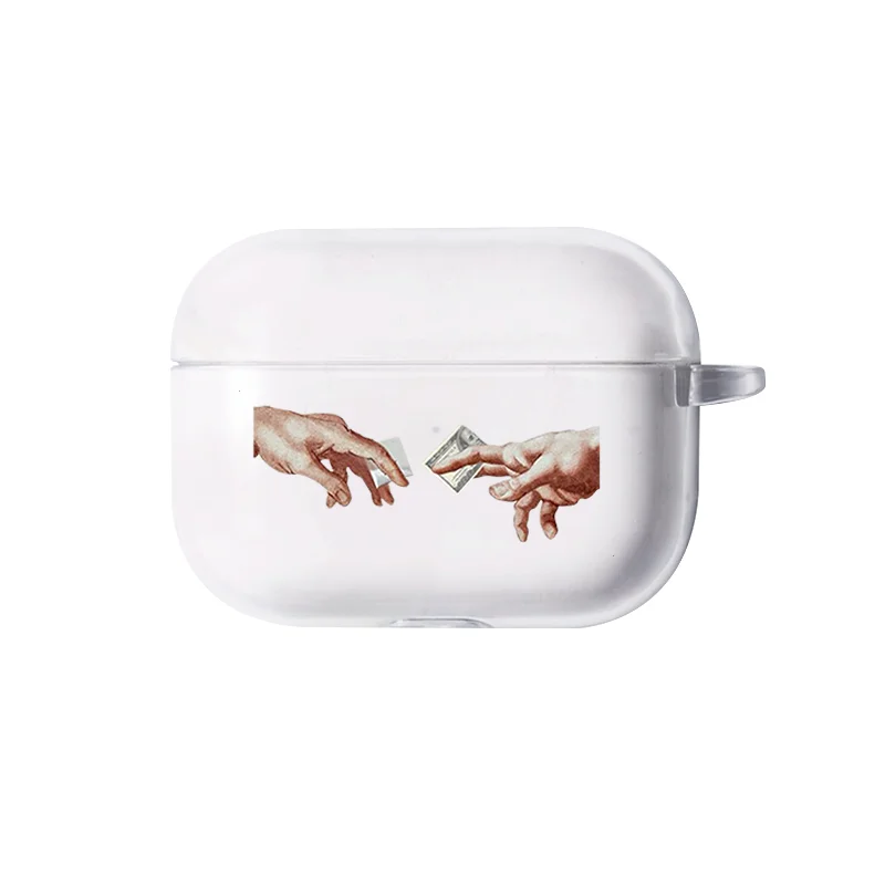 I250003 Силиконовый чехол для Airpods, черный художественный Прозрачный чехол для Clear AirPods Pro, чехол, силиконовый защитный чехол, беспроводной чехол для наушников - Цвет: I250003