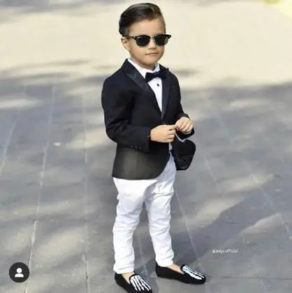 캐주얼 코스튬 옴므 아이 세트 결혼 반지 소년 슬림핏 드레스, 무도회, Terno Masculino, 블랙 재킷, 화이트 바지, 2 피스