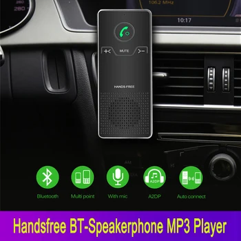 

Stereo Bluetooth Mp3 Player Handsfree Car Kit Sun Visor & Air Vent Wireless Audio Receiver Dual Connection with Magnet Holder