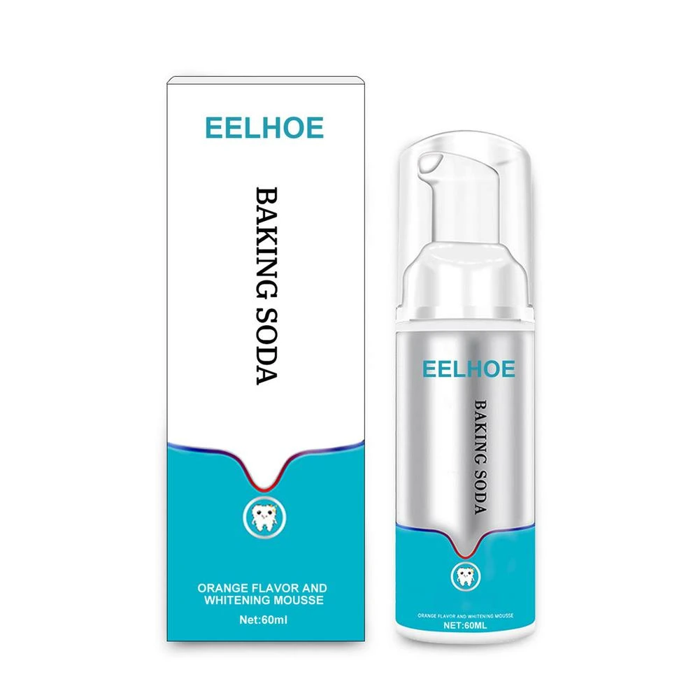 Mousse de blanchiment des dents au Soda 60ml, dentifrice en Mousse éclaircissante pour nettoyage en profondeur, élimine les taches, haleine fraîche, outils de soins dentaires