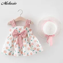 Melario /Одежда для маленьких девочек г., комплект одежды наряд для маленьких девочек летняя пляжная одежда в стиле бохо для малышей Топы+ штаны+ шапка