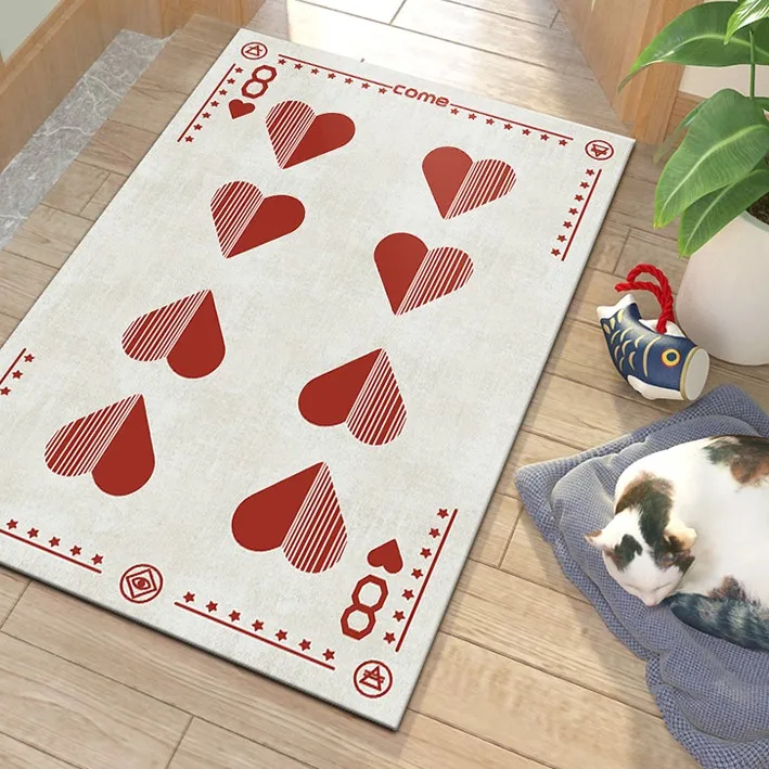 

Creative Playing Cards Poker Print Fashion Personality Carpet Rug and Sofa Tide Brand Shop Carpet In The Living Room Bedroom Rug