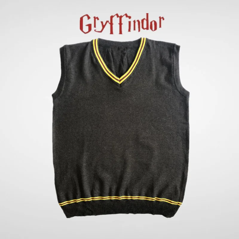 Гермиона Косплей Гриффиндор Слизерин Ravenclaw Hufflepuff свитер с галстуком жилет универсальная повседневная одежда костюмы Поттера