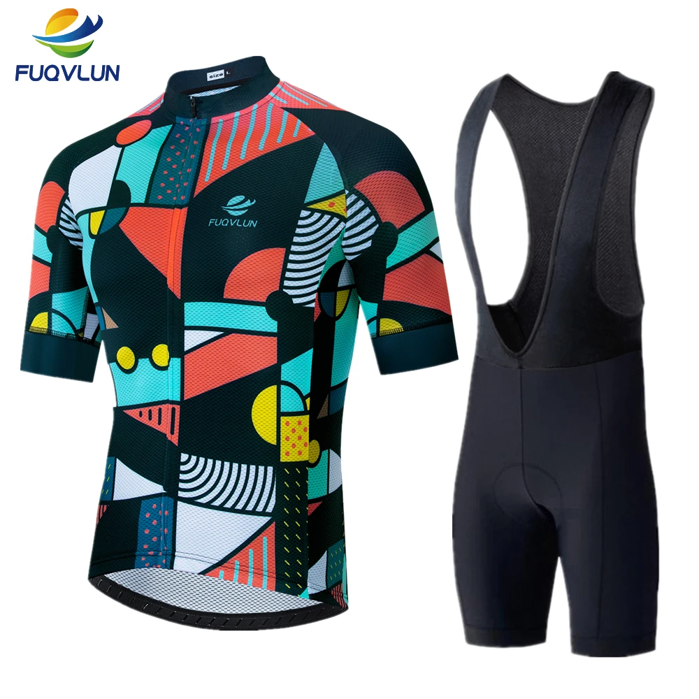 FUQVLUN Pro Cycling Set MTB Bicycle Wear Maillot Ropa Ciclismo 3 Colors Bike Uniform Cycling Jersey Set Cycling Clothing - Цвет: Set