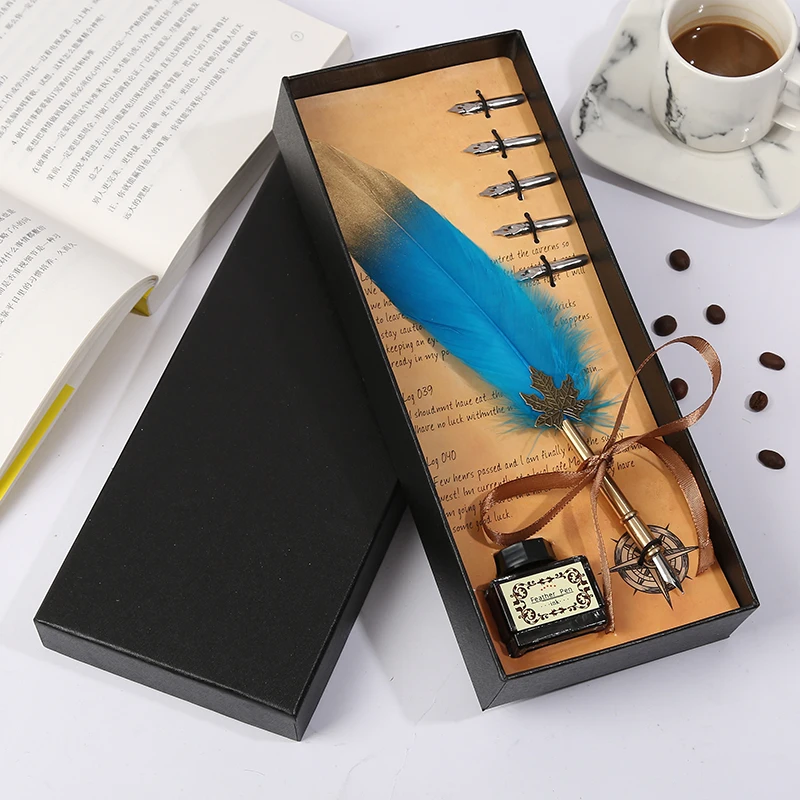 Европейская ретро Высококачественная перьевая ручка dip pen английская Подарочная коробка, Рождественский подарок коллегам, чтобы отправить пару подарков