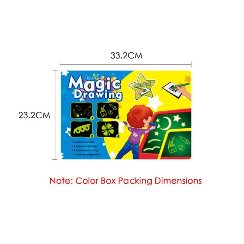 1 шт., A3, A4, A5 светодиодный светящийся картон для рисования граффити, планшет для рисования, волшебное рисование, светильник-забавная флуоресцентная ручка, обучающая игрушка