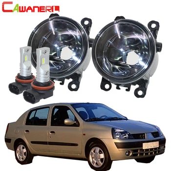 

Cawanerl Car Accessories Fog Light Lampshade +H11 LED / Halogen Bulb DRL Daytime Running Light 12V For 1998-2015 Renault Thalia