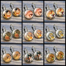 Винтажные Ювелирные изделия Густава Климта поцелуй матери и ребенка серьги художественный амулет ушной крючок Стеклянные Кабошоны ювелирные изделия подарок на день матери