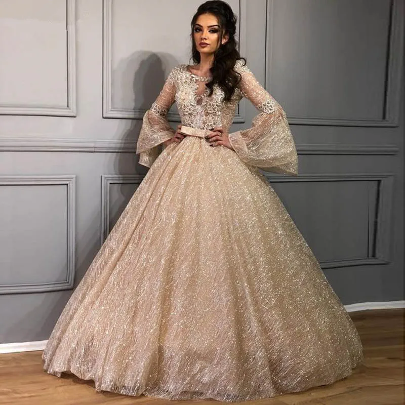 Glitter Tulle lace Quinceanera Dresses 