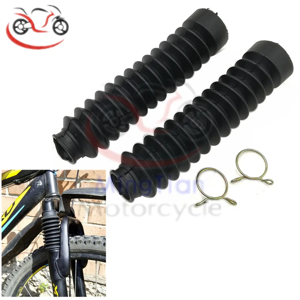 Cache-Poussière Amortisseur Fourche Harley Nightster 975 RH975 2022-2023 - Paire - Caoutchouc Noir - Protection Eau & Saleté