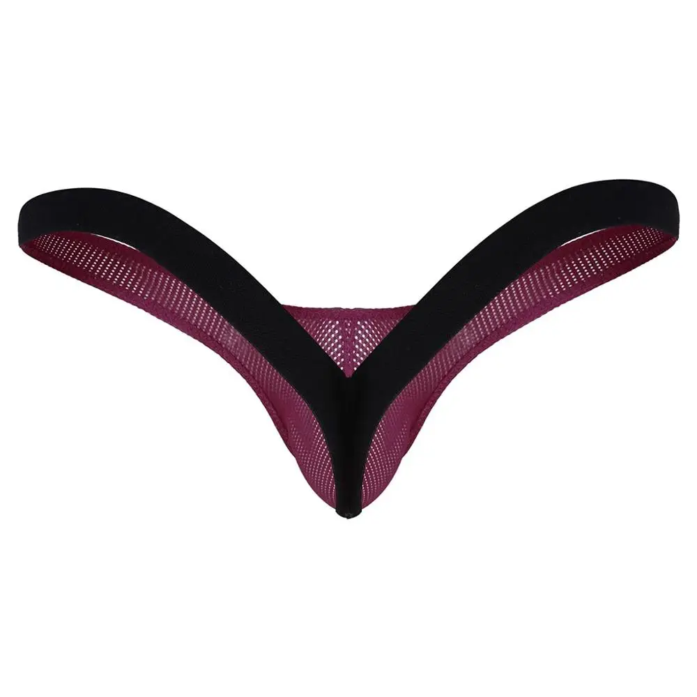 TiaoBug Men Swimsuit Bikini G-string Thong Swimwear Stretchy Sexy Underwear Mesh Swimming Jockstraps See Through Male Panties mens swimsuit