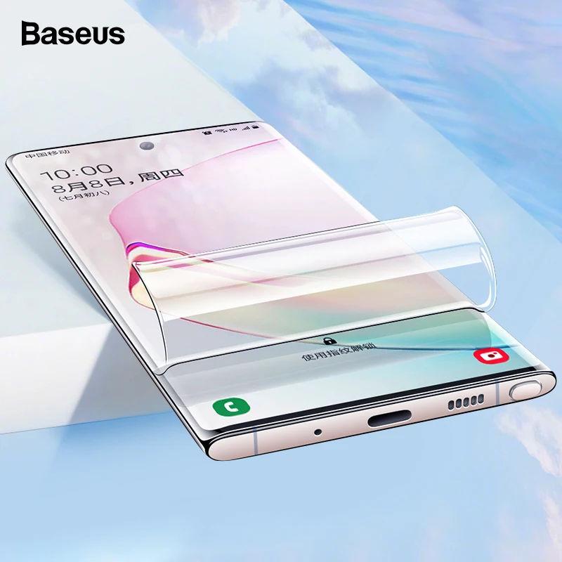 

Baseus 2Pcs Screen Protector For Samsung Galaxy Note 10 Plus PET Film 0.15mm Full Cover Front Pretective Film For Note 10 Glass