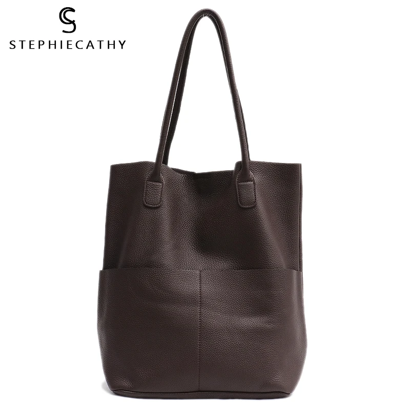  SC Brand Women Genuine Leather Shoulder Bags Causal Vintage Soft Cowhide Skin Handbag Shopping Buck - 32866953521